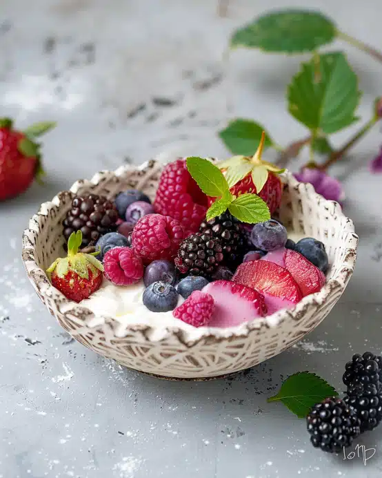 Quark Bowl mit Beeren