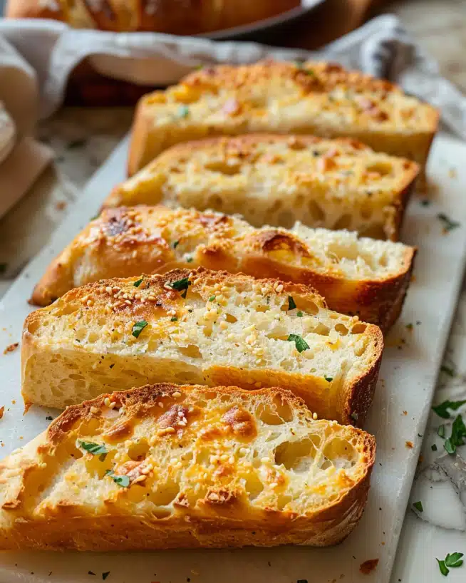 ChatGPT said: Selbstgemachtes Knoblauchbrot