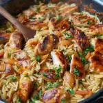 One Pot Orzo Pasta mit Hähnchenbrust