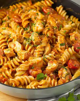 Cremige Tomaten-Hähnchen-Pasta