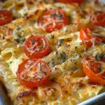 Ofen-Lachs-Pasta mit Tomaten