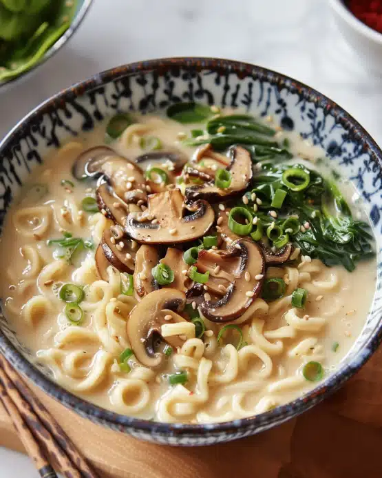 Cremiges Pilz-Ramen