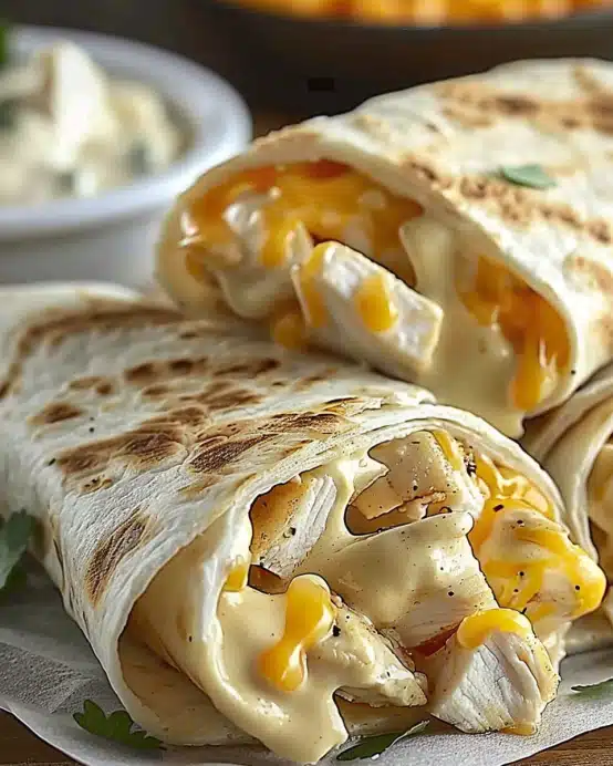 Quick Cheesy Chicken Wrap