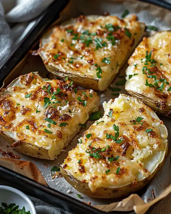 Gefüllte Kartoffeln nach Flammkuchen-Art