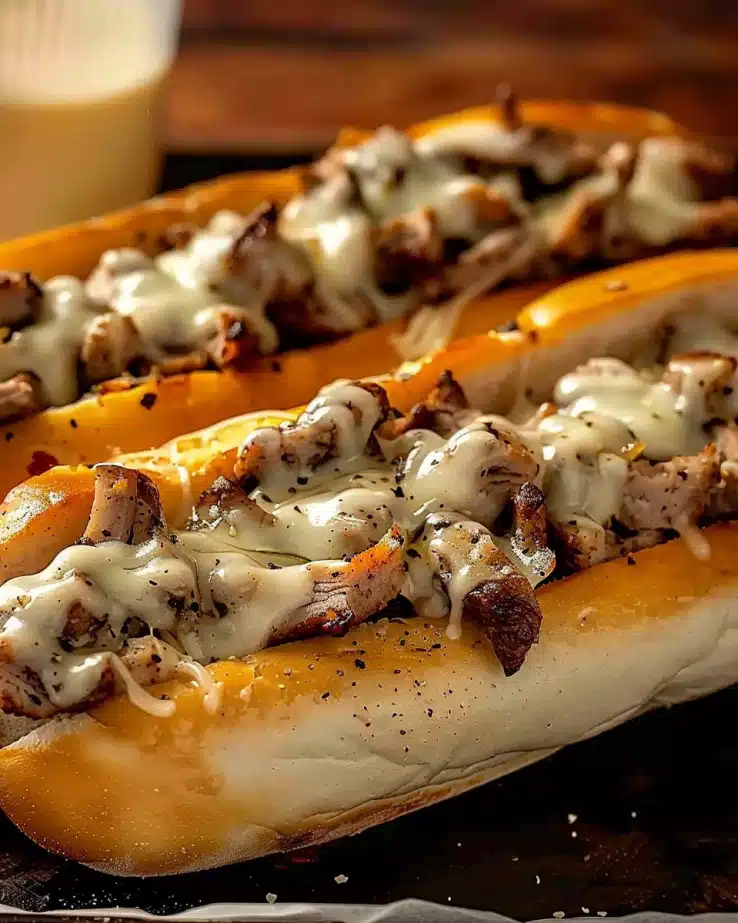 Hähnchen Cheesesteaks