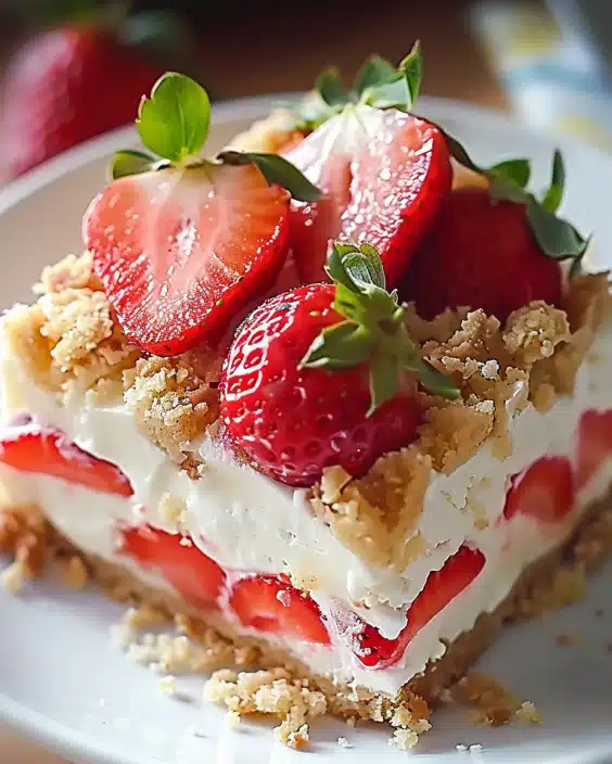 Süße Erdbeer-Shortcake-Cheesecake-Rollen