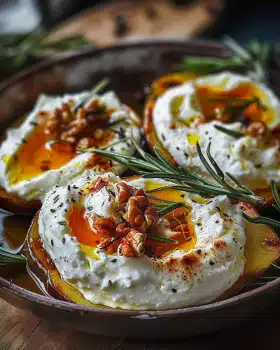Gefüllte Süßkartoffeln mit Burrata