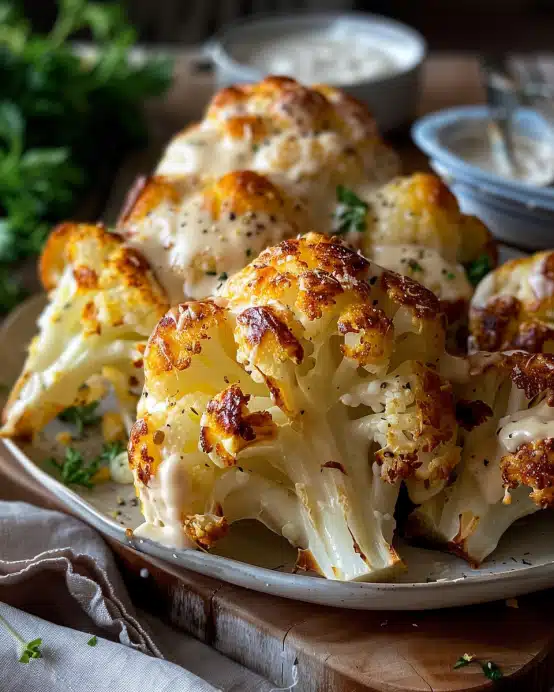 Gebackener Blumenkohl mit Käse
