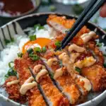 Japanische Katsu-Schalen mit Tonkatsu-Sauce