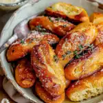Gebratene Möhren mit Honig-Knoblauch-Butter