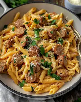 One Pot Creamy Cajun Sausage Pasta