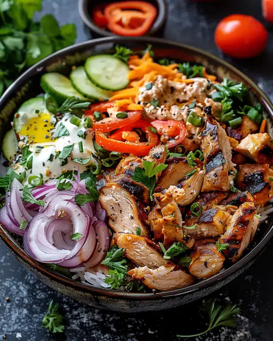 Döner-Bowl mit Hähnchen
