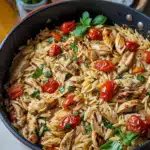 One Pot Orzo Pasta mit Hähnchen