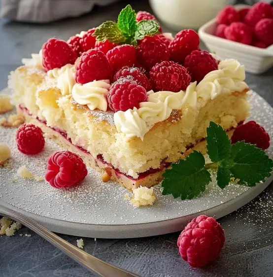 Rhabarberkuchen mit Vanillecreme und Streuseln