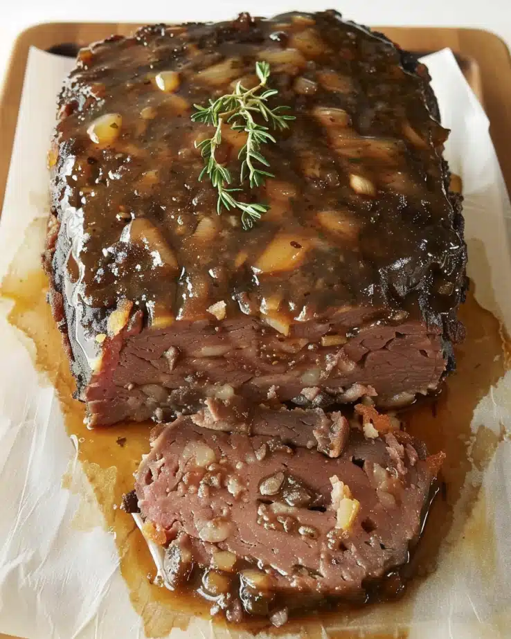 Hackbraten auf dem Herd