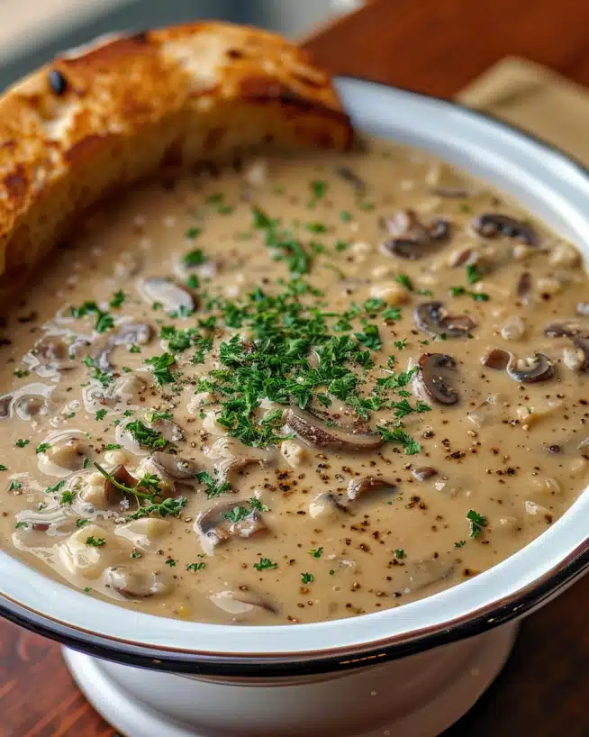 Cremige Champignon-Suppe