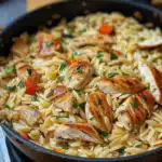 One Pot Orzo Pasta mit Hähnchen