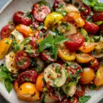 Marinierter getrockneter Tomaten-Bohnen-Salat