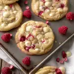 Weiße Schokoladen-Himbeer-Cookies