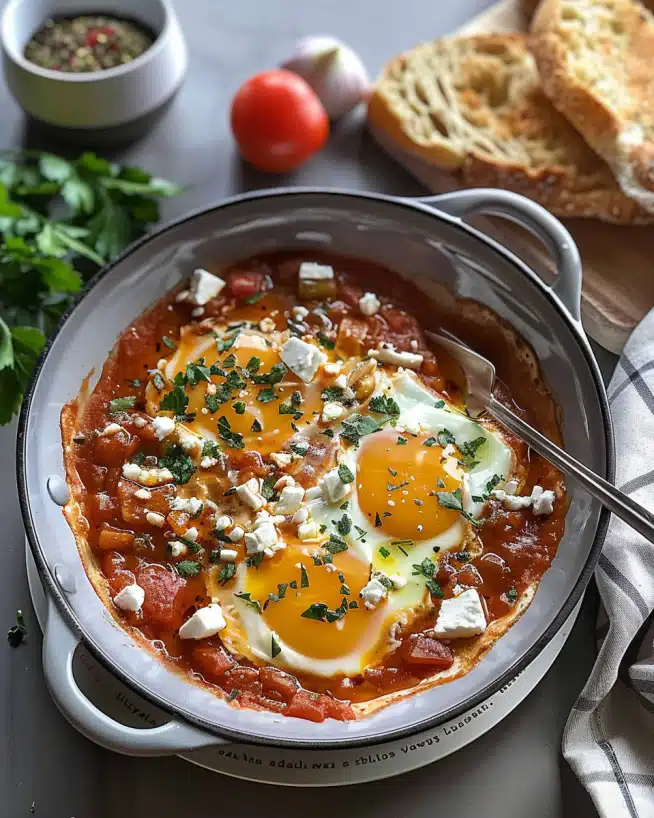 Spicy Türkisch inspirierte Shakshuka mit Feta