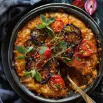 Orientalische Auberginenpfanne mit Gewürzen