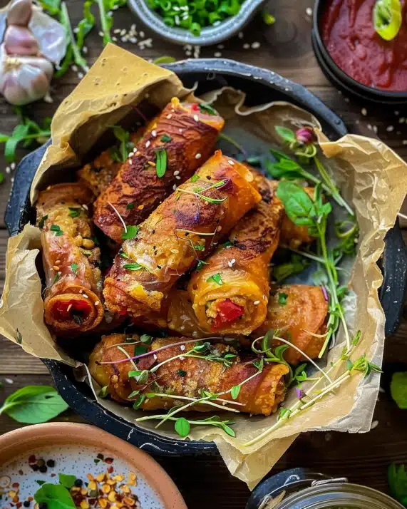 Crispy Frühlingsrollen aus dem Airfryer