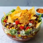 Bester Taco-Salat mit Schmand und Hackfleisch