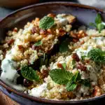 Auberginen mit Dattel-Mandel-Couscous und Minze
