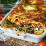 Spinatlasagne mit Feta und Tomaten