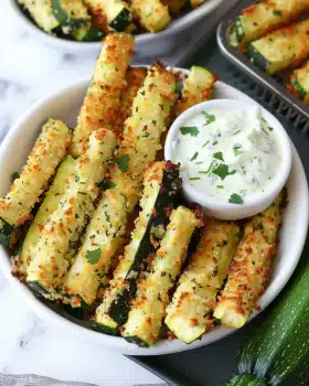 Low-Calorie Air Fryer Zucchini Fries