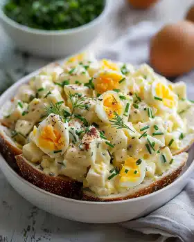 Eiersalat ohne Mayo