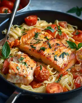 Ofen-Lachs-Pasta mit Tomaten – Ein unkompliziertes Wohlfühlessen