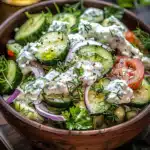 Mediterrane Köstlichkeit Tzatziki Hähnchensalat