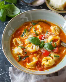 Tortellinisuppe mit Tomaten