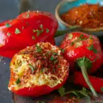 Gefüllte Paprika aus Heißluftfritteuse