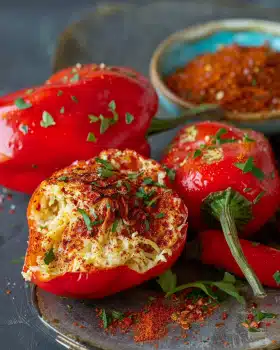 Gefüllte Paprika aus Heißluftfritteuse