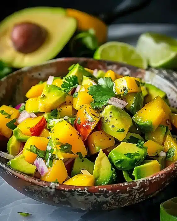 Einfacher Avocado Mango Salat