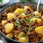 Hackfleisch mit Kartoffeln