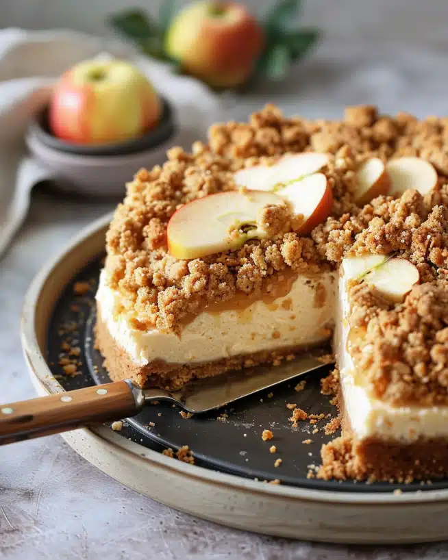 Apple Crumble Cheesecake