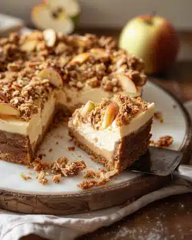 Apple Crumble Cheesecake
