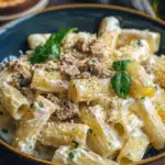 Rigatoni in Hack‑Feta‑Creme