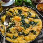 Kartoffelpfanne mit Spinat & Frischkäse