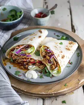 Wraps mit Chili-sin-Carne-Füllung
