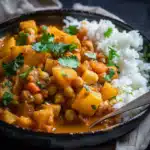 Curry aus Süßkartoffeln und Kichererbsen