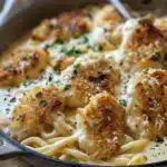 Knoblauch-Parmesan-Hühnchen in cremiger Sauce genießen