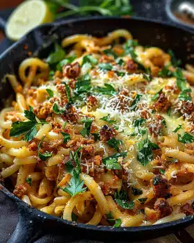 Cremige Hatch Chili Pasta Pfanne