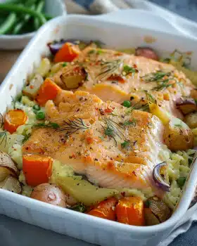 Ofengemüse mit Lachs