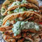 Griechische Hähnchen Gyros mit hausgemachtem Tzatziki genießen