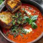 Warmes & Gemütliches Cremiges Tomaten-Basilikum-Suppe