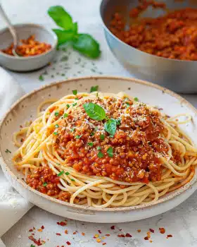 Rote Linsen-Bolognese: Ein herzhaftes, vegetarisches Gericht